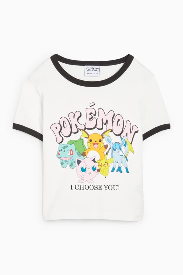 Children Girls - Pokémon - short sleeve T-shirt - white