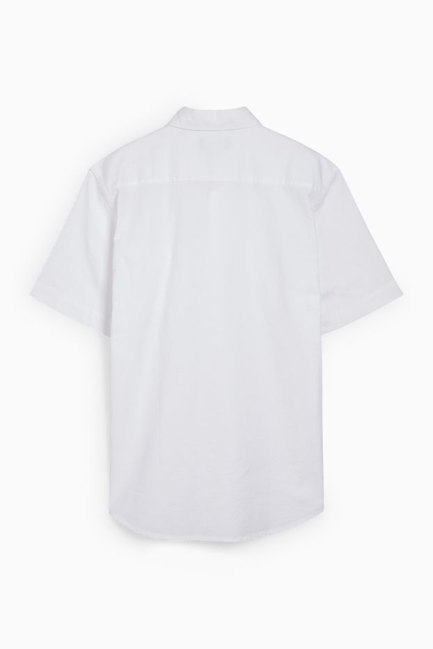 Herren - Oxford-Hemd - Regular Fit - Button-down - weiß