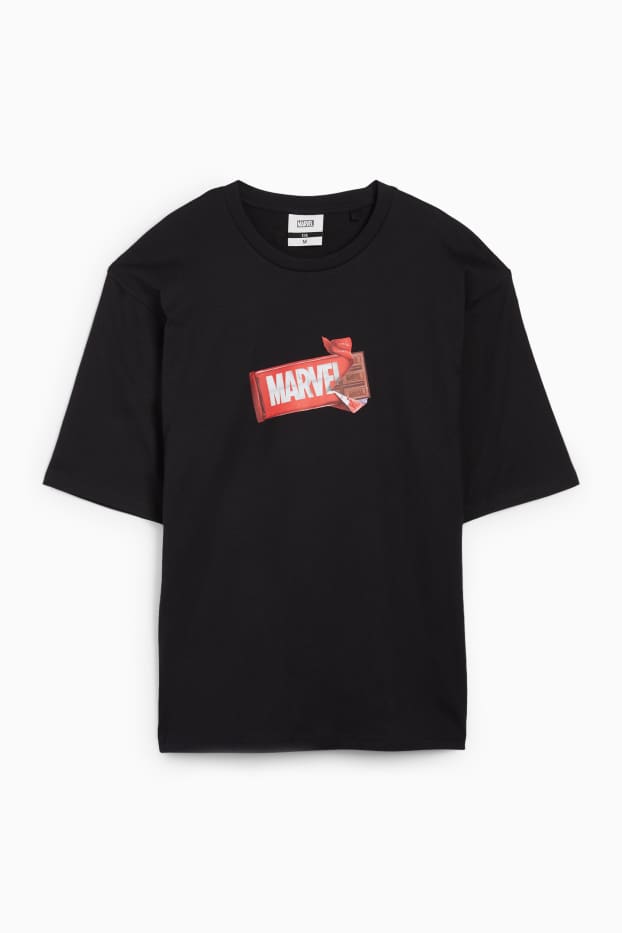Men - T-shirt - oversized - Marvel - black