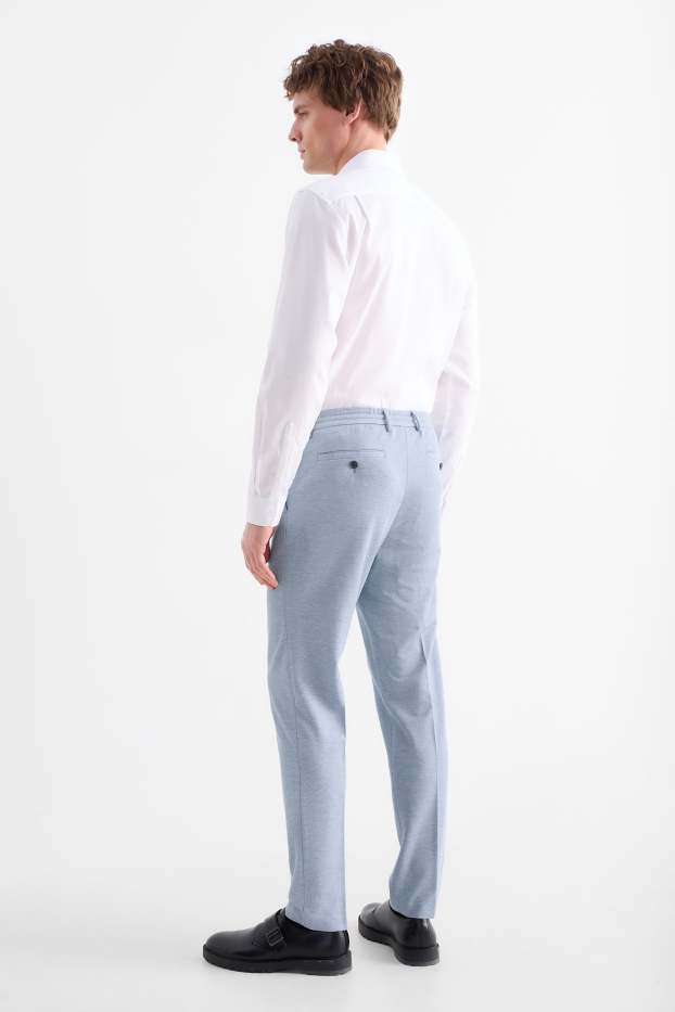Bărbați - Pantaloni modulari - slim fit - structurați - albastru deschis
