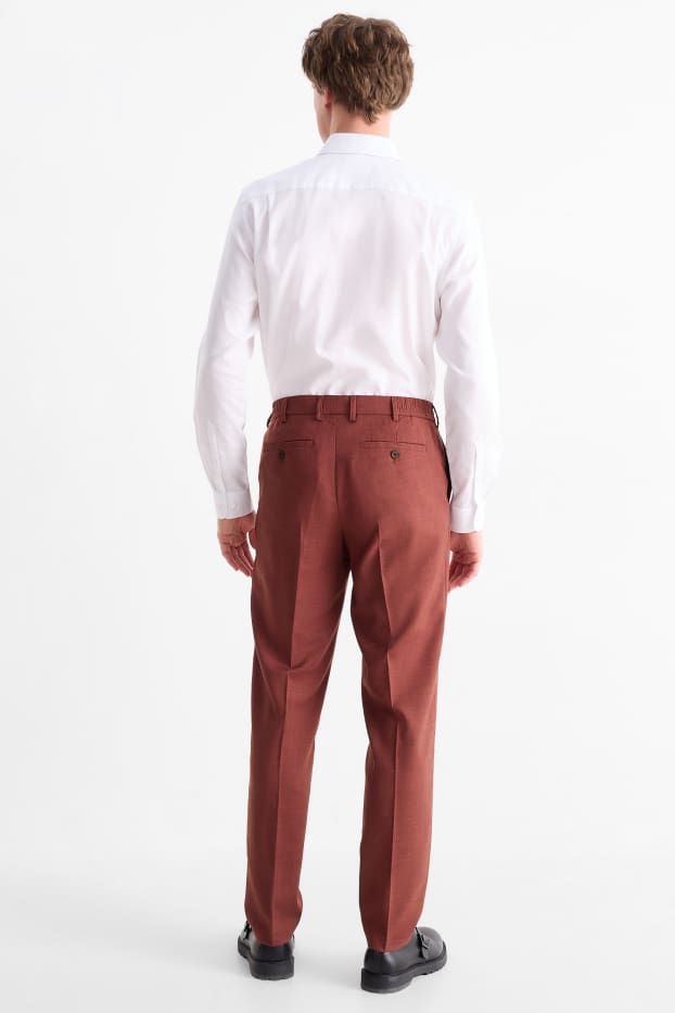 Uomo - Pantaloni business - regular fit - Flex - ruggine