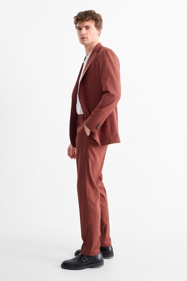 Uomo - Pantaloni business - regular fit - Flex - ruggine