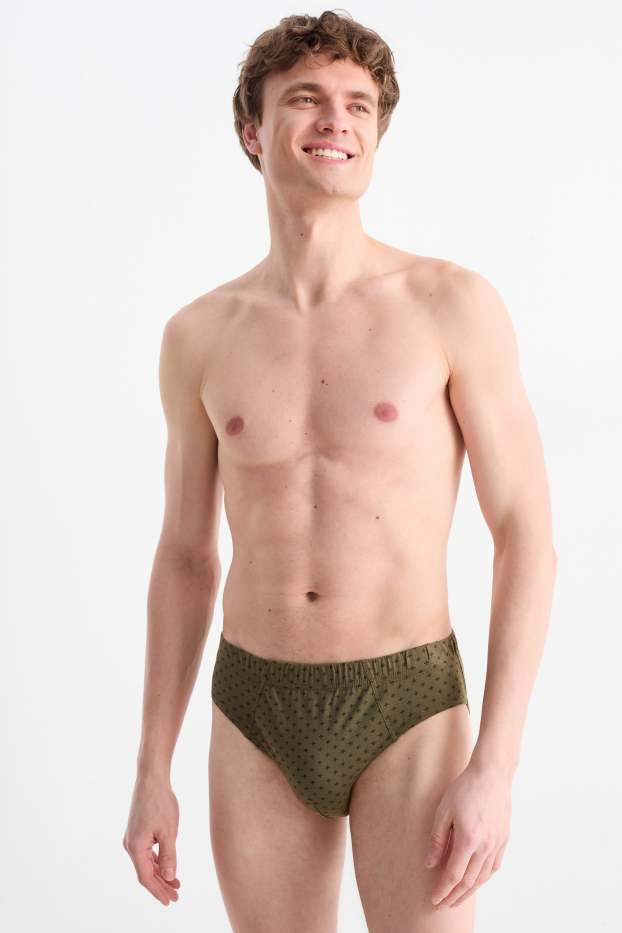 Uomo - Confezione da 3 - slip - verde scuro