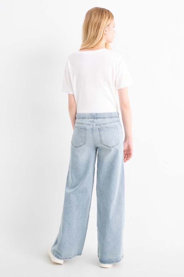 Enfants filles - Wide leg jean - jean bleu clair