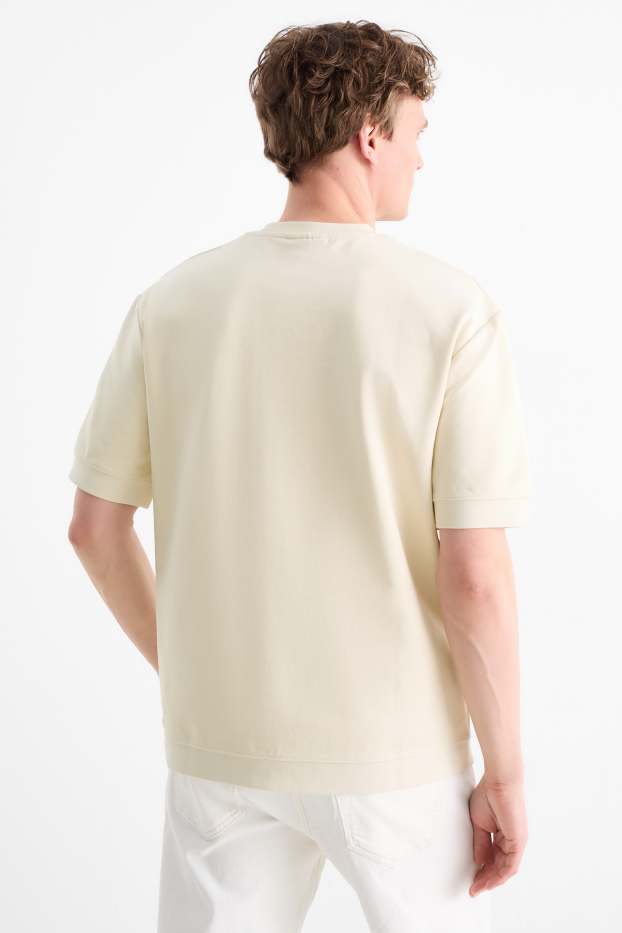 Pánské - Tričko - relaxed fit - světle béžová