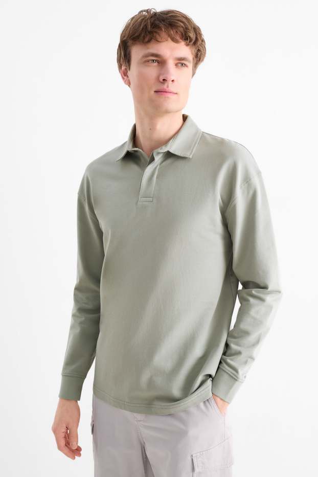 Herren - Sweatshirt - grün / grau