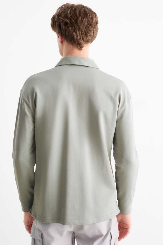 Herren - Sweatshirt - grün / grau