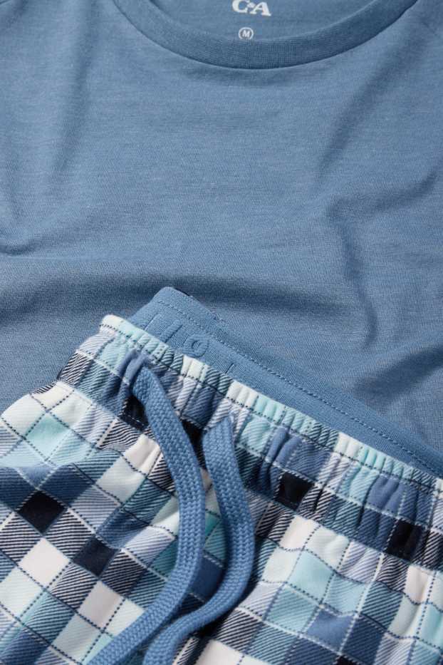 Herren - Shorty-Pyjama - blau