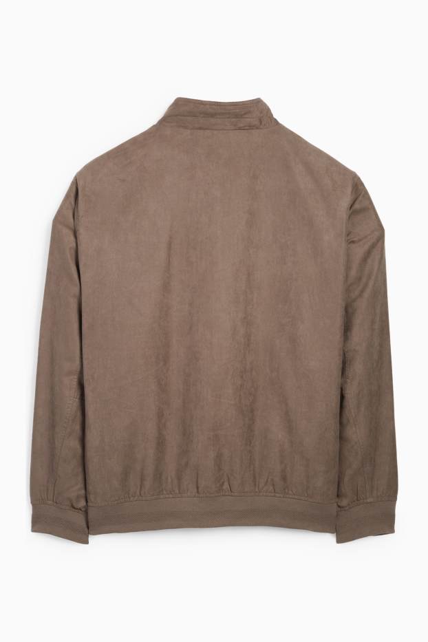 Herren - Blouson - Velourslederimitat - braun