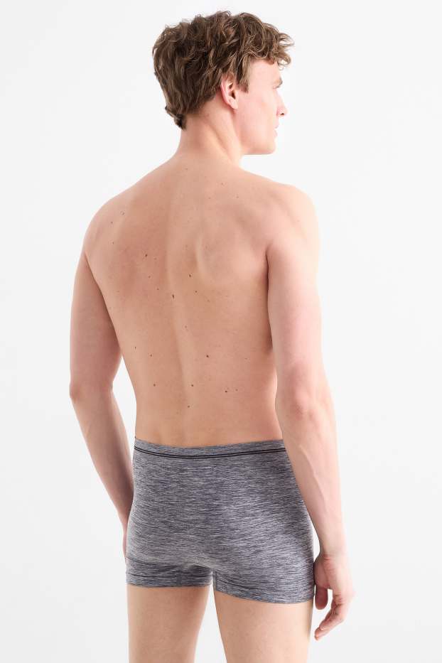 Hommes - Lot de 2 - boxers - sans coutures - gris / noir