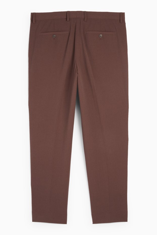 Bărbați - Pantaloni modulari - slim fit - maro închis