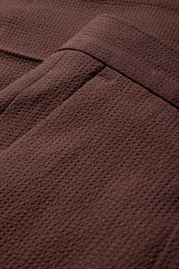 Bărbați - Pantaloni modulari - slim fit - maro închis