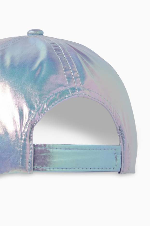 Children Girls - Frozen - baseball cap - shiny - light blue