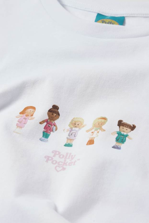 Damen - T-Shirt - Polly Pocket - weiß