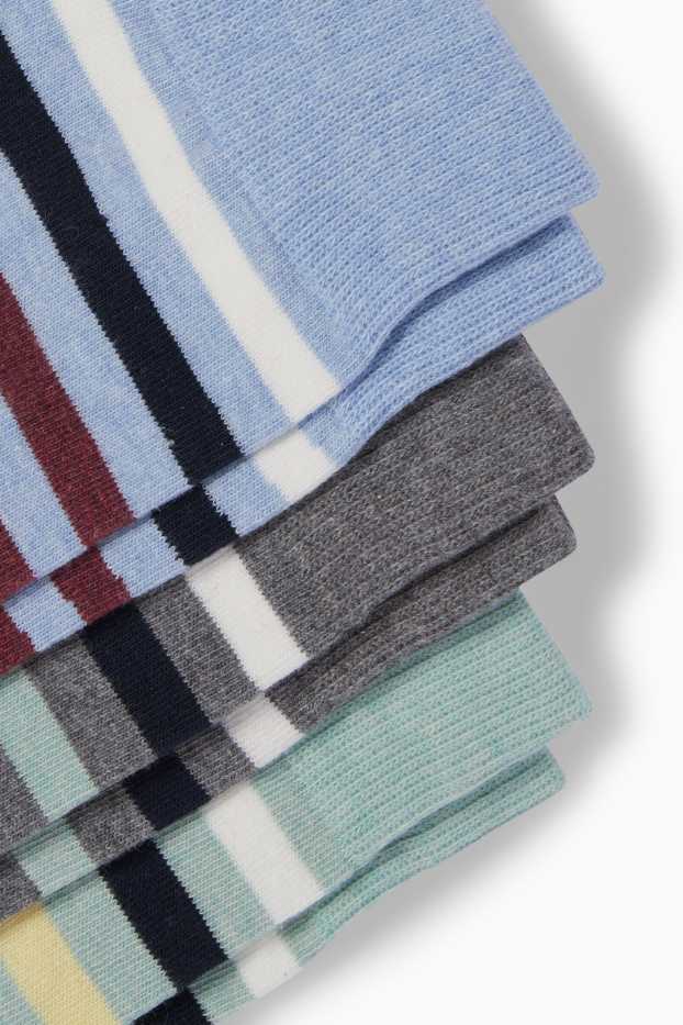 Herren - Multipack 3er - Socken - gestreift - blau