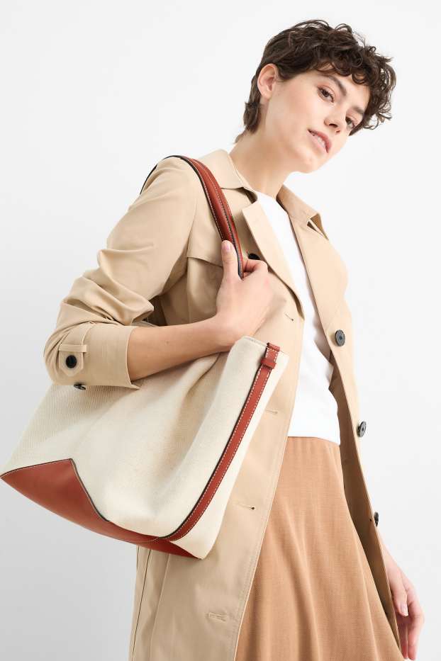Donna - Shopper grande - bianco crema