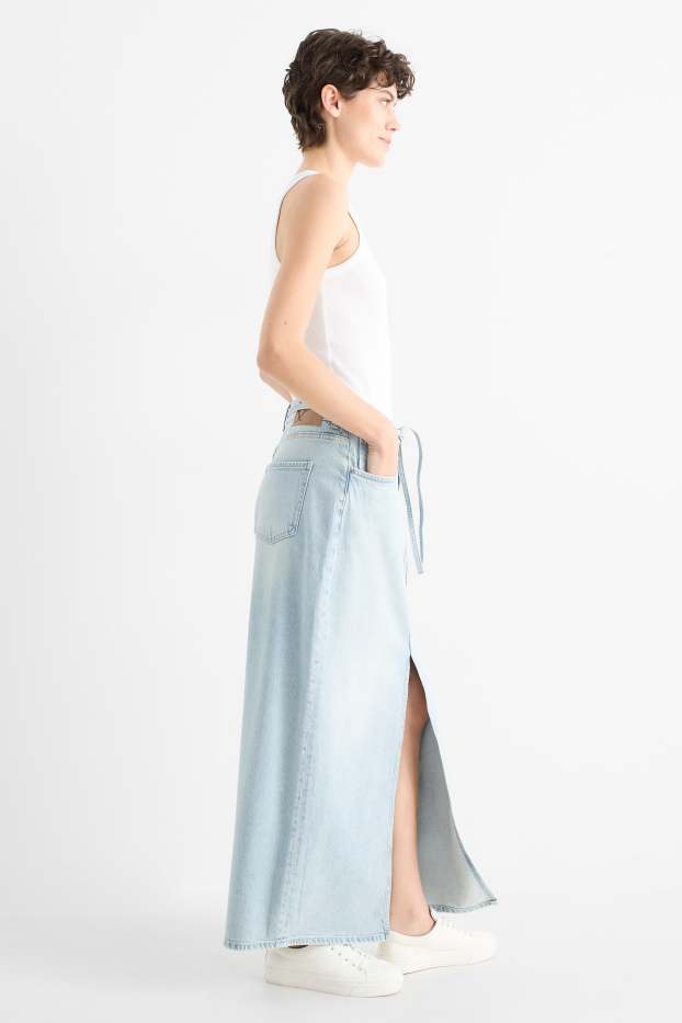 Femei - Fustă de blugi - denim-albastru deschis