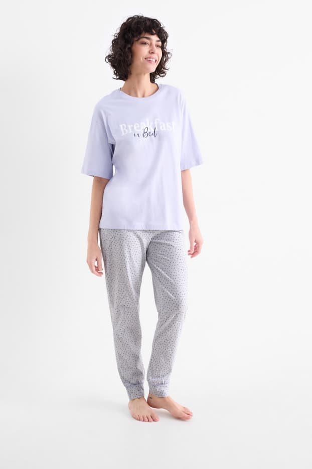 Damen - Pyjama - flieder