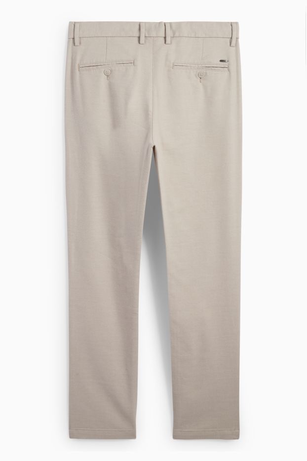 Pánské - Kalhoty chino - slim fit - světle béžová