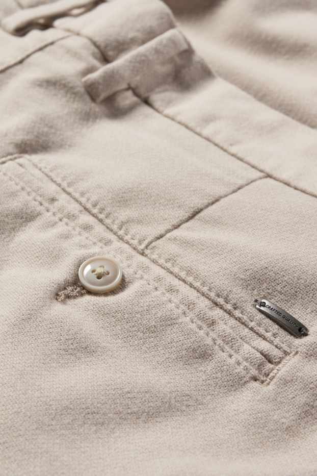 Pánské - Kalhoty chino - slim fit - světle béžová
