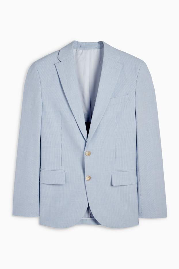 Hommes - Veste de costume - slim fit - Flex - à rayures - bleu clair