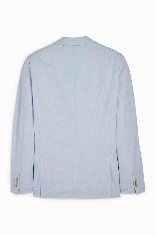 Hommes - Veste de costume - slim fit - Flex - à rayures - bleu clair