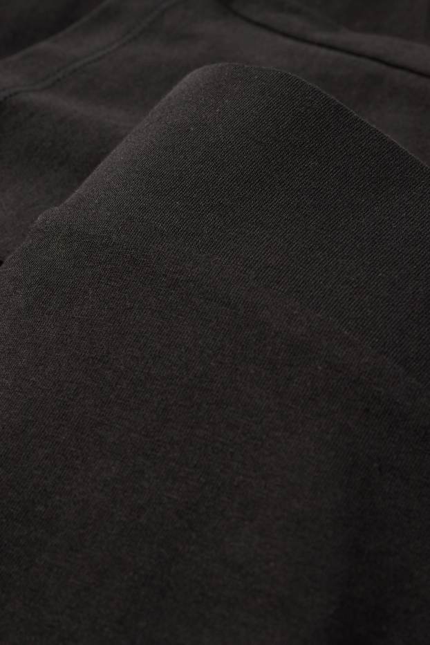 Damen - Multipack 2er - Basic-Capri-Leggings - schwarz