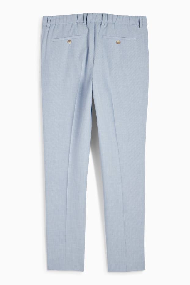 Herren - Baukasten-Hose - Slim Fit - Flex - gestreift - hellblau