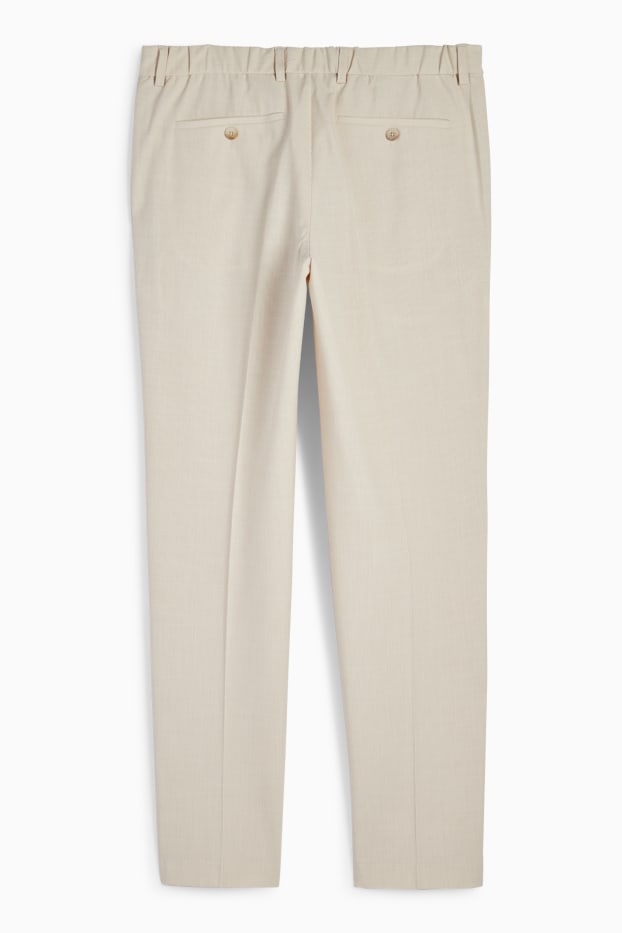 Herren - Baukasten-Hose - Slim Fit - Flex - gestreift - hellbeige