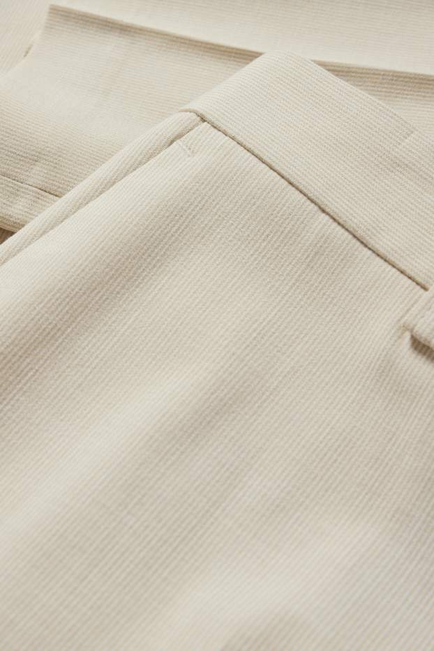 Herren - Baukasten-Hose - Slim Fit - Flex - gestreift - hellbeige