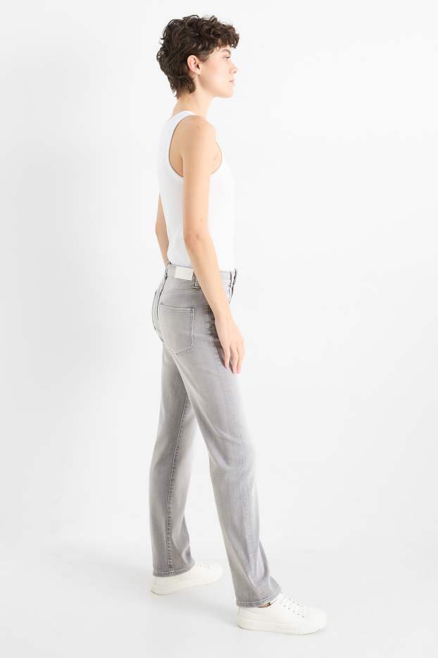 Dona - Straight jeans - mid waist - LYCRA® - texà gris clar