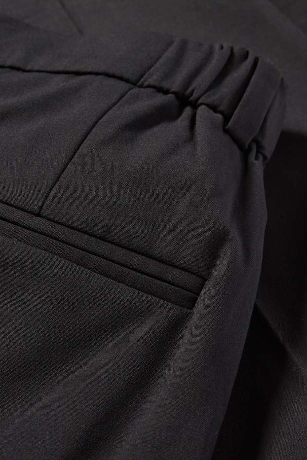 Dames - Business-broek - mid waist - slim fit - zwart