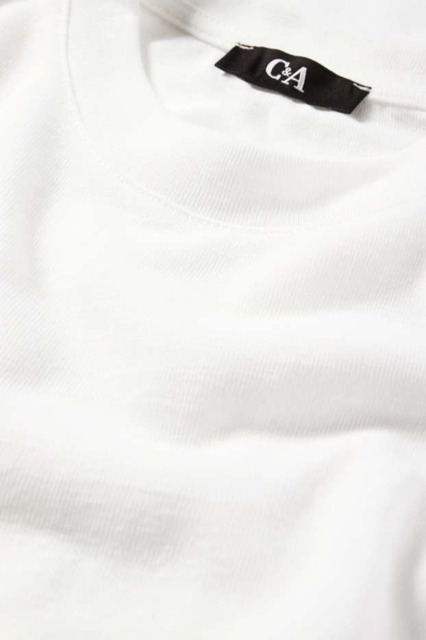 Dámské - Tričko - oversized - bílá