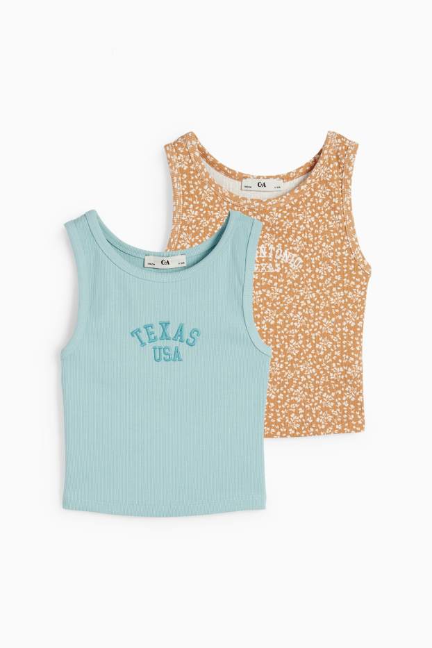 Copii - Fete - Multipack 2 buc. - Texas - top - reiat - turcoaz