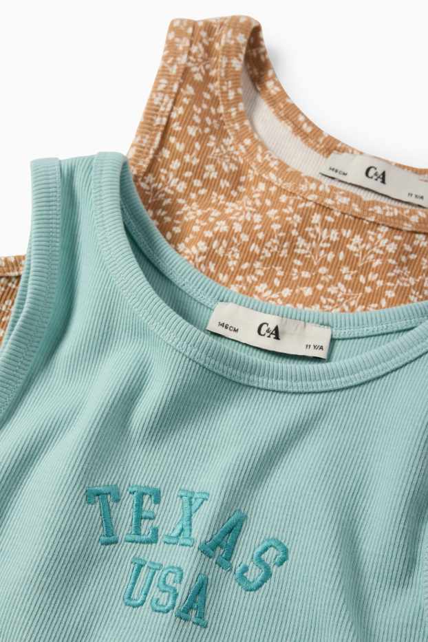 Copii - Fete - Multipack 2 buc. - Texas - top - reiat - turcoaz