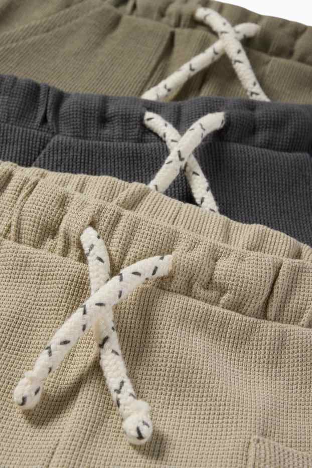 Baby Boys - Multipack of 3 - baby joggers - textured - mint green