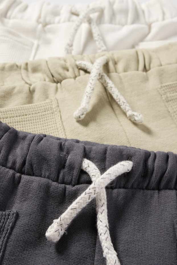 Baby Jungen - Multipack 3er - Baby-Shorts - cremeweiss