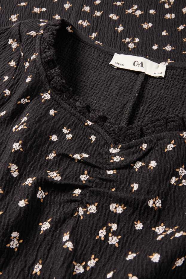 Nena - Vestit - de flors - negre