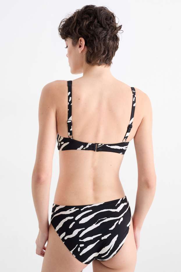 Donna - Top bikini - imbottito - LYCRA® XTRA LIFE™ - fantasia - nero / bianco