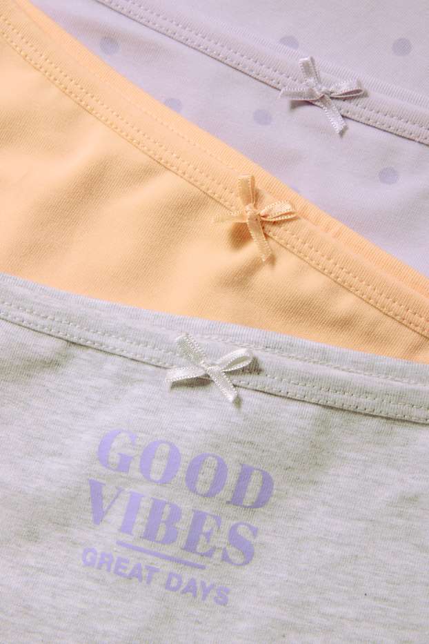 Children Girls - Multipack of 3 - Great Vibes - boxer shorts - light violet