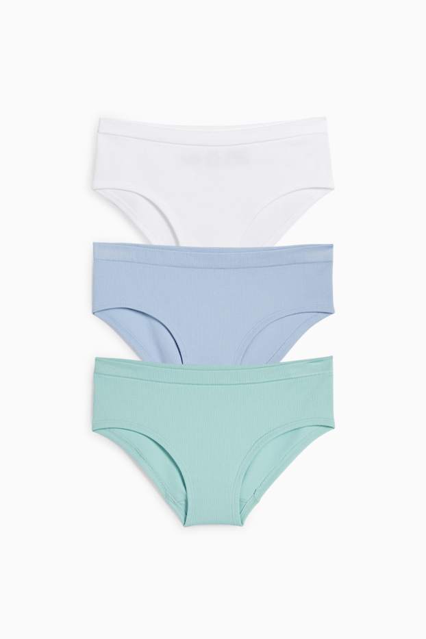 Kinder Mädchen - Multipack 3er - Slip - gerippt - weiss