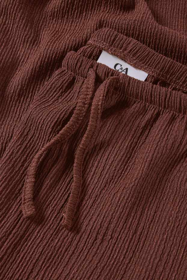 Copii - Fete - Pantaloni din jerseu - structurați - maro închis