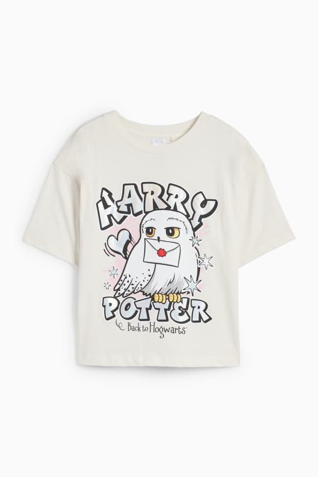 Kinder Mädchen - Harry Potter - Kurzarmshirt - cremeweiß