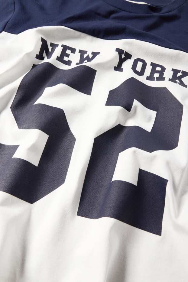 Kinder Mädchen - New York - Kurzarmshirt - dunkelblau