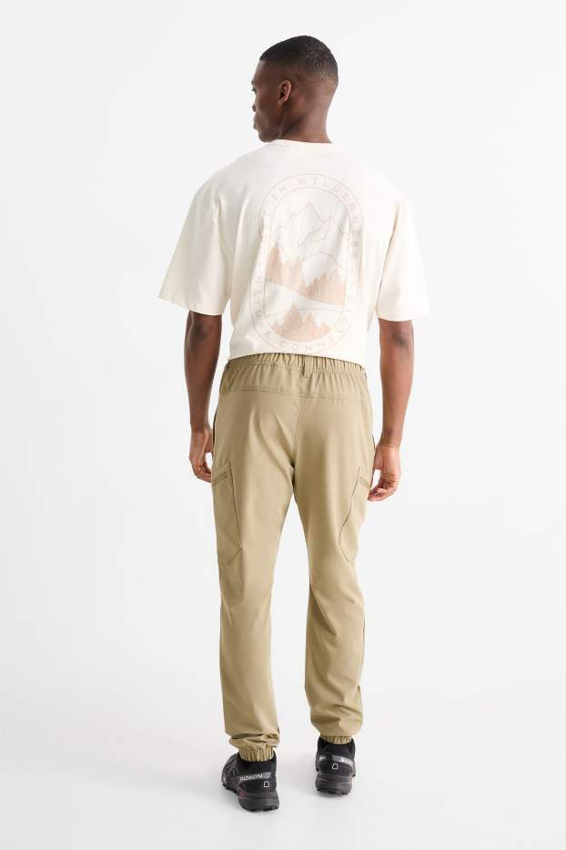 Hommes - Pantalon cargo de sport - regular fit - kaki