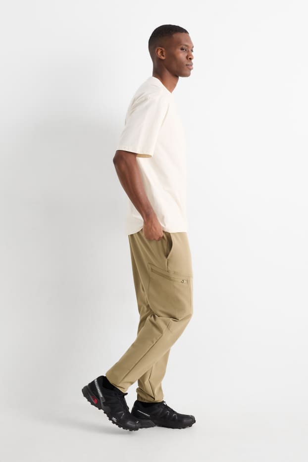 Hommes - Pantalon cargo de sport - regular fit - kaki