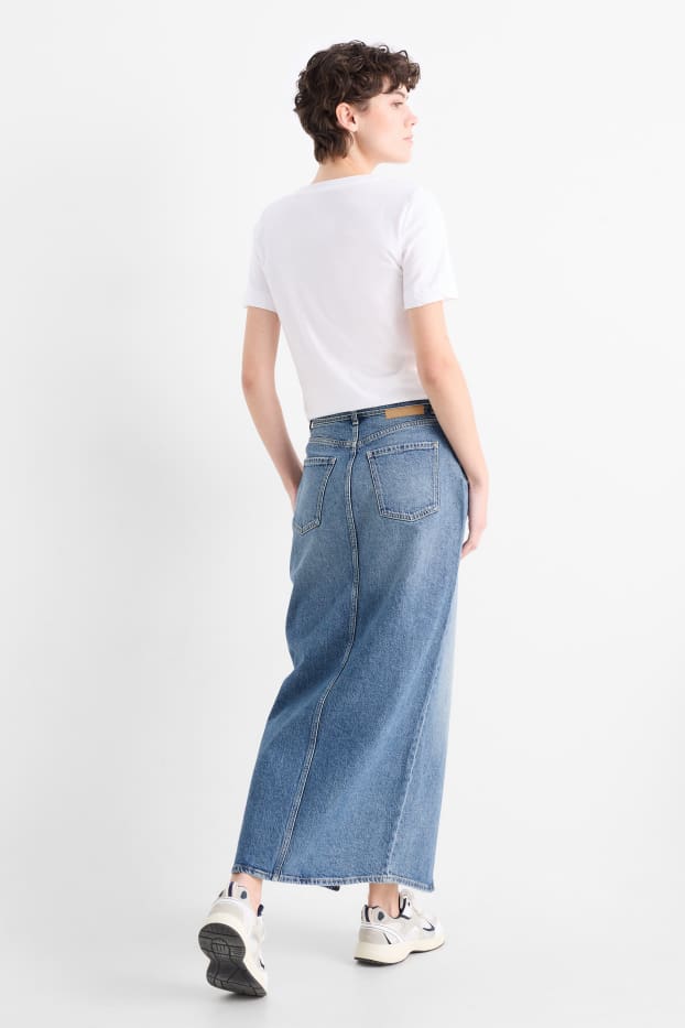 Femei - Fustă de blugi - denim-albastru