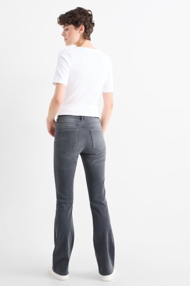 Femmes - Jean bootcut - mid waist - jean galbant - LYCRA® - jean gris
