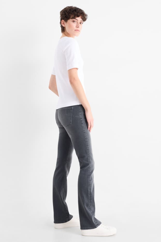 Femmes - Jean bootcut - mid waist - jean galbant - LYCRA® - jean gris