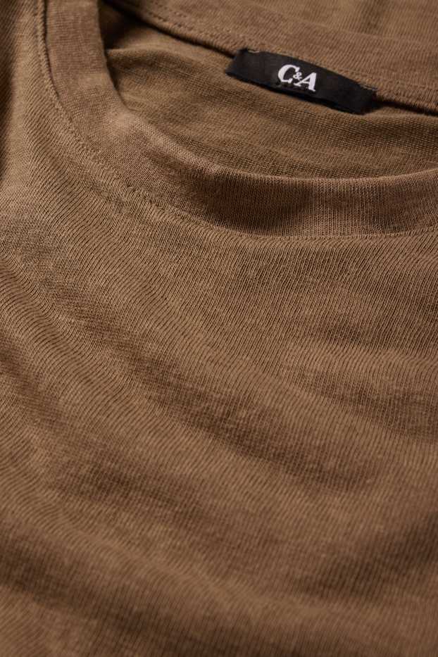 Dámské - Tričko - oversized - khaki